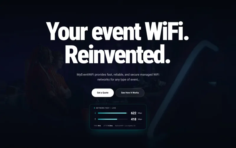 The MyEventWiFi website